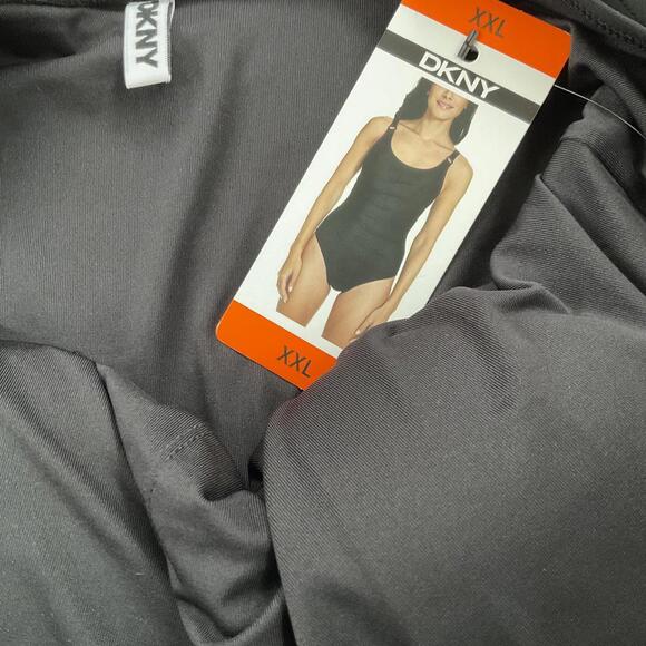 NWT Black One-Piece Swimsuit with Layered Front Detail Size XXL - Picture 5 of 5